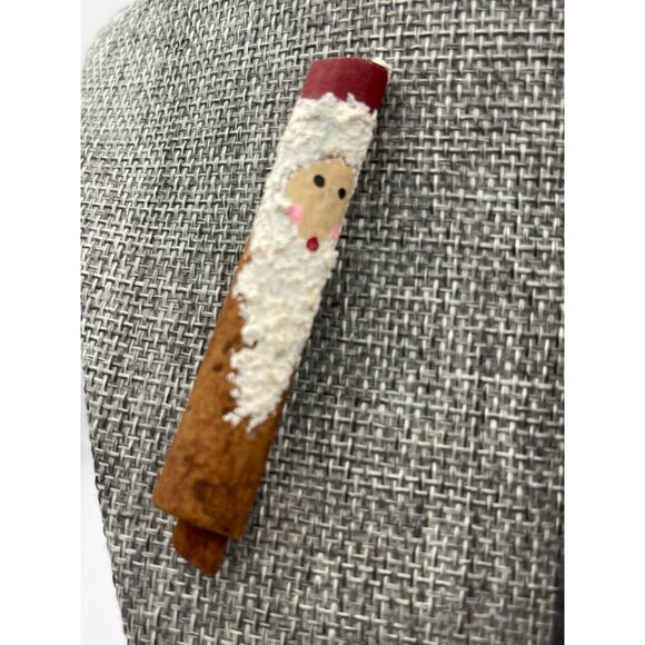 4 Pc Lot Christmas Holiday Brooches Hand Painted Snowman Christmas Trees Santa - Picture 4 of 8